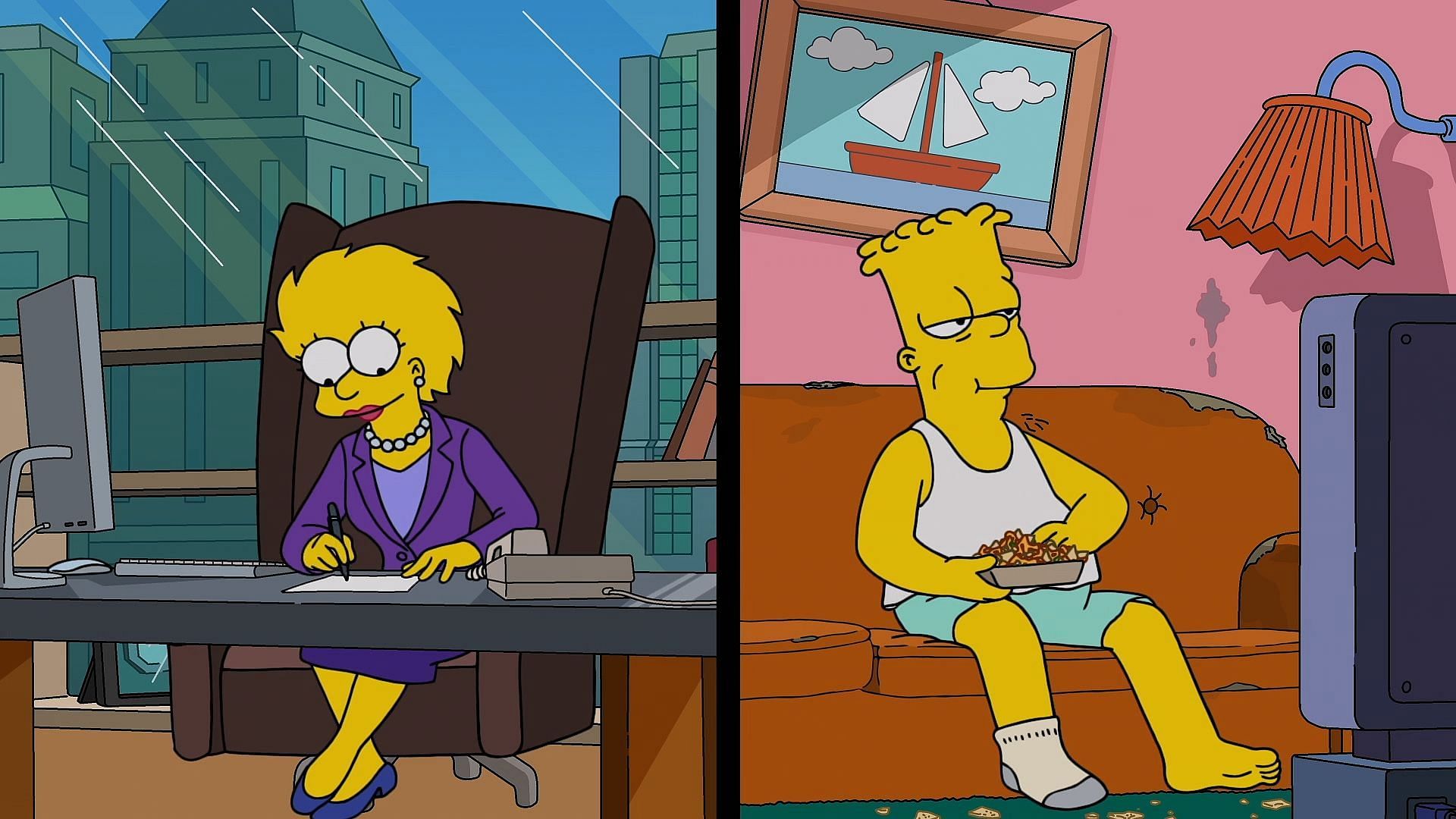A still from The Simpsons season 36 (Image via Hulu)